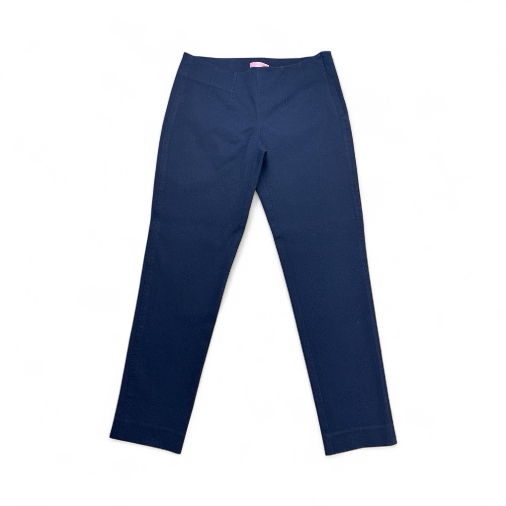 Lilly Pulitzer Blue Cotton Pants โ Faux Darts โ Side Zip โ Style 63423 โโ Size 4 - Picture 16 of 16